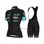 ALE Cycling Jersey Bib Short 2021 Women Short Sleeve Light Blue (5)